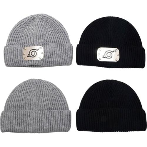 Japanese Anime Konoha Logo Hats Cosplay Knitted hat For Women Men Fans Jewelry Gift