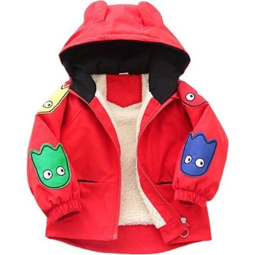 Winter Jacket for Children 2021 New Trend Autumn Coat Clothes Cartoon Hooded Thick Plush Cotton Warm Outerwear Kid Boy Girl Coat