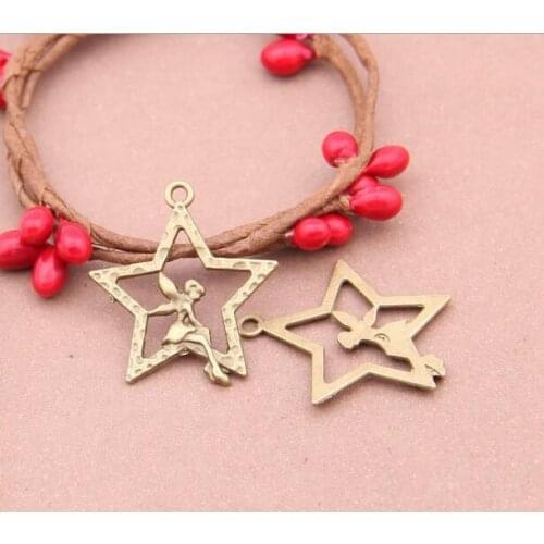 100pcs Vintage Stars & Elf Charm For Making Necklace/Bracelet/Earrings/gift Decorations Fashion Charms DIY Jewelry Accessories
