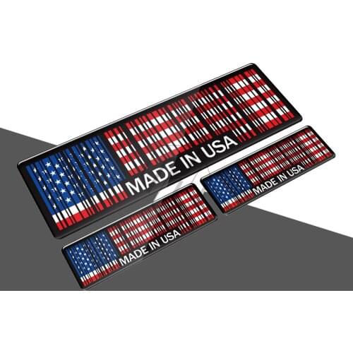 3D Bar Code Sticker Made In USA UK Italy Germany Motorcycle Tank Pad Decal Stickers