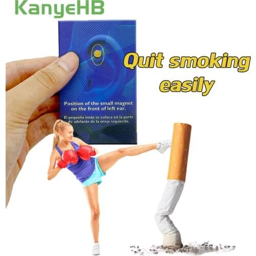 4/8/12/20pcs Magnet Auricular Quit Smoking Acupressure Patch Stop Smoking Anti Smoke Not Cigarettes Smoker Health Therapy