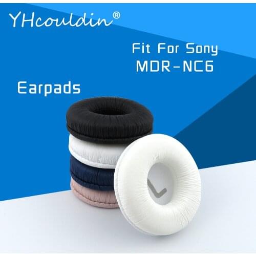 Earpads For Sony MDR-NC6 MDR NC6 Headphone Accessaries Replacement Ear Cushions Wrinkled Leather Material
