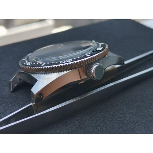 For Seiko 62MAS Watch Case Solid Sapphire Ceramic Bezel Diver Watch 300M Water Resistance Case For NH35 NH36A Automatic Movement