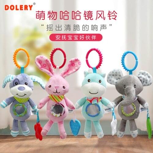 Newborn Baby Plush Stroller Toys Baby Rattles Mobiles Cartoon Animal Hanging Bell Educational Baby Toys 0-12 Months