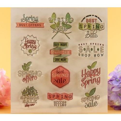 DIY Scrapbooking Albums Happy Spring Sale Stamp/Seal Transparent DIY Silicone Seal/Stamp Decorative Sheets Arts Crafts Sewing