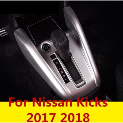 For Nissan Kicks 2017 2018 Gear frame Modification Middle Control Gear panel Interior decoration Auto Accessories Strip Patch