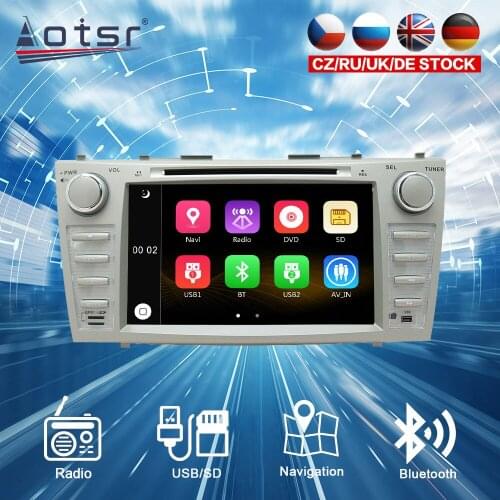 For Toyota Camry 2006 - 2011 Wince 6.0 CD DVD Player Single DIN 8 Inch GPS Navigation Player Steering Wheel Control BT