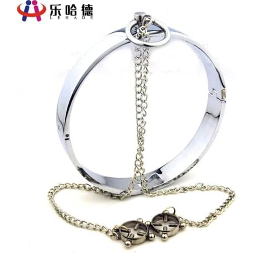 Fetish Toys Metal Cross Breast Clip Collar Cross Corrective Bell Palace Bell Crispy Bell Collar Breast Clip