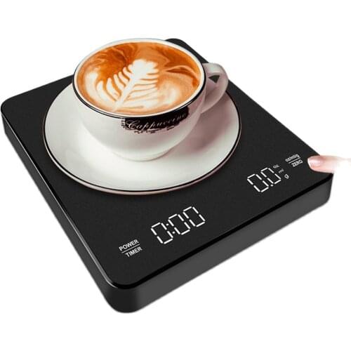 CAFEDE KONA Coffee Electronic Scale With Dual-screen Digital Coffee Scale With Timer 3KG/0.1g Waterproof Smart Kitchen Scale USB