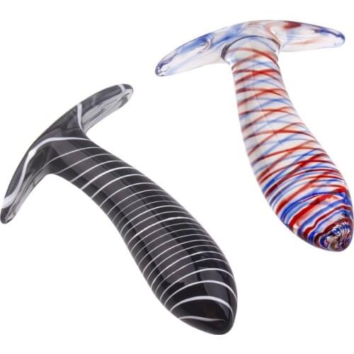 Crystal Anal Dildo G Spot Female Masturbation Couple Filrting Sex Tools Stimulator Adult Sex Toy Glass Butt Plug for Women Men