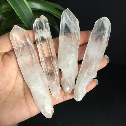 Natural Raw Rock Crystal Lemurian Seed Quartz Point Wand Stone Rough Mineral Specimen Reiki Healing