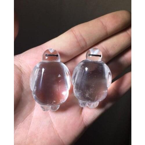 New Year decorations.Natural white crystal sculpture large white bear, crystal white bear decorations