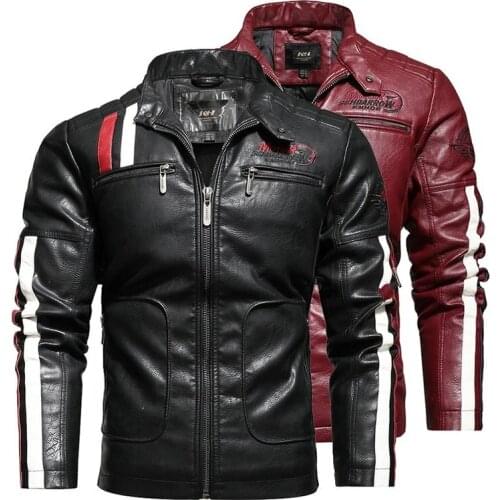 2020 Autumn Winter Plus Size Mens Leather Jacket Vintage Motorcycle Jacket Outwear Man Leisure Warm Outdoor Camping Overcoat