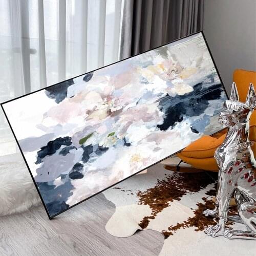 Print Oil Painting Light Luxury Gardenia Flower Living Room Sofa Background Wall Decoration Painting Banner Restaurant Porch