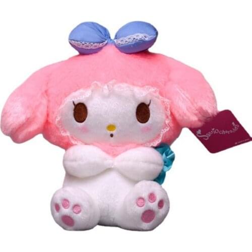 20Cm Cartoon Japan Anime Figures Kawali Blue Bow-Knot My Melody Sanrio Plush Toy Soft Stuffetd Doll Birthday Gift Toys for Girls