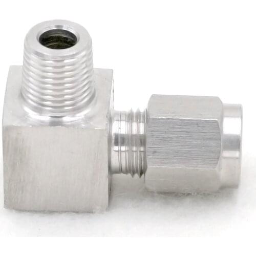 Fit Tube O/D 4mm -1/8" BSPT Elbow 304 Stainless Steel Ferrule Pneumatic Air Compression Fitting