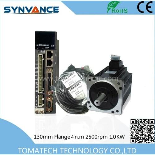 Manufacturer servo system 4.0NM 2500rpm 130mm flange 1000 watt AC servo motor