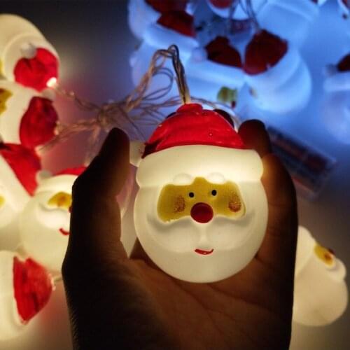 Christmas LED String Lights Santa Claus Leds Light for Outdoor Holiday Garden Party Decors Cartoon Cute Festoon Trendt Guirlande