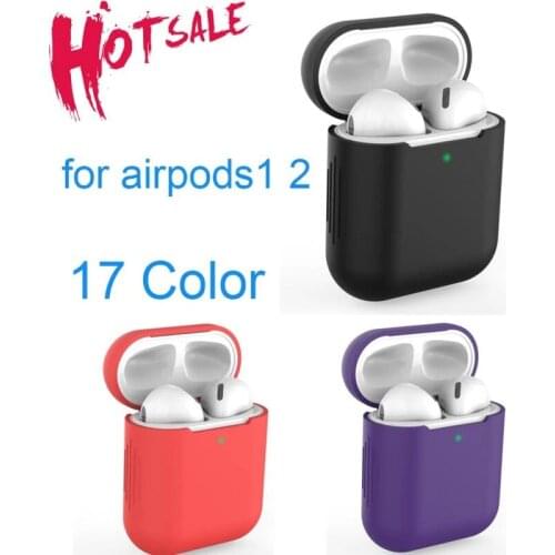 Silicone Earphone Case For Airpods2 Generation Protective Cover For Airpod Earphone Set 1 2 Generation Anti-fall Shell Accessory