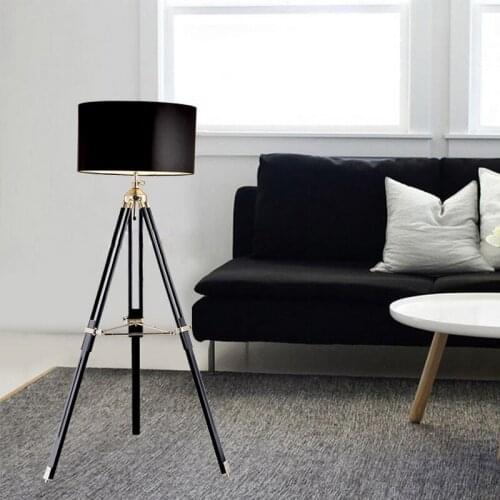 Modern Creative Living Room Floor Lamp Retro Fabric Telescopic Adjustable Floor Lights Coffee Shop Study Light Free Shipping