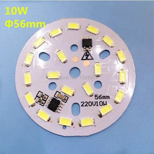 10pcs AC220V 10w LED 5730 SMD Lamp panel, 56mm Aluminum base plate can connect with AC 220V directly For lamp lighting