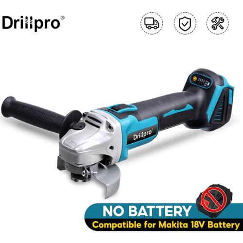 125/100mm Brushless Cordless Angle Grinder 4 Variable Speed Electric Grinding Machine Power Tools For Makita 18V Battery