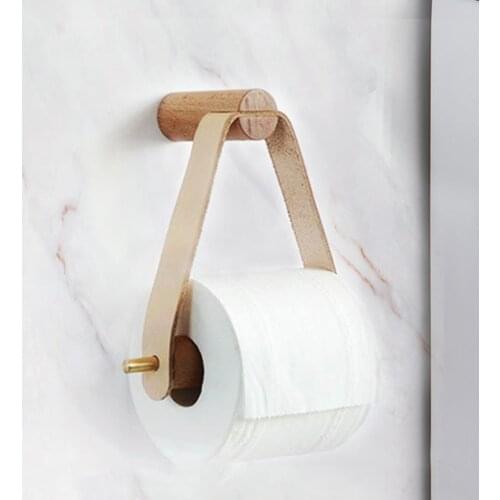 Vertical Creativity Wooden Rolled Toilet Paper Holder Bathroom Storage Paper Hand Towel Dispenser Toilet Tissue Paper Rack