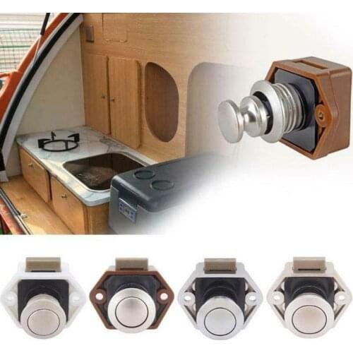 Diameter 20mm Camper Car Push Lock Marine/RV Caravan Boat Drawer Latch Knob Locks For Furniture High Quality Household Hardware