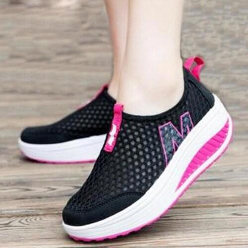 Large Size Summer Women Sport Sneakers Platform Sports Shoes Women Running Shoes 2020 Black Tenisky Basket Gym Trainers GMD-0730