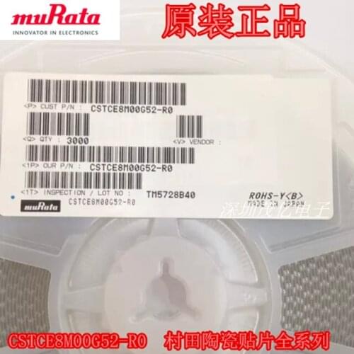10PCS CSTCE8M00G52-R0 ceramic crystal Murata patch 3 feet 3215 3.2*1.5-3P 8MHZ crystal