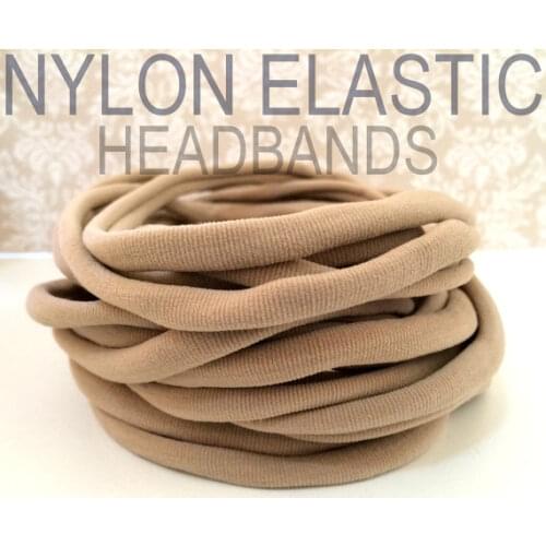 100pcs Wholesale Stretch Nylon Headbands 8mm One Size Fits All Non Dent Bulk Nylon Headbands