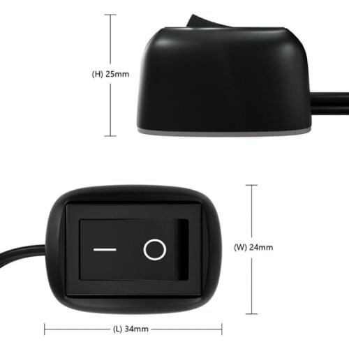 DC 12V Car Switch Paste Type Toggle Switch with Cable for Fog Ring Drive Lights 964B