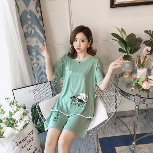 2020 Summer Pajamas Women Casual Sleepwear Nightwear Pajama Sets Pyjama Feminino Pijama Set Womens Sleepwear Tops Shorts PJ Set