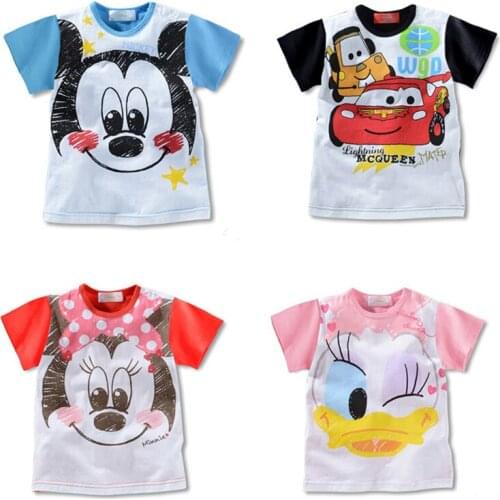 2021 New Summer Vogue Print Children T-shirt Short Sleeve O-neck T shirt Baby Gilrs Casual Tshirt Kids Clothing