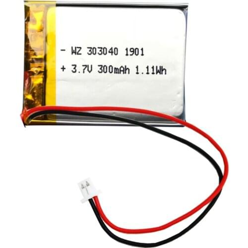 303040-300mah3.7V rechargeable polymer lithium battery Bluetooth audio speaker headphones