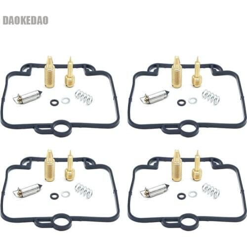 4 Carburetor Repair Kits for Suzuki GSX400 Impulse GK79A 1997 GSX400V GSX 400 V Float Gasket Needle Valves Pilot Drain Screws