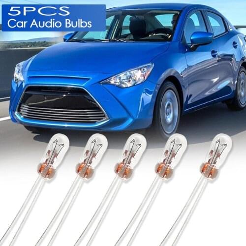 5Pcs T3 14V 0.56W Car Audio Gear Indicator Light Dashboard Instrument Lighting Bulbs Yellow Light Amber Bulbs MGO3