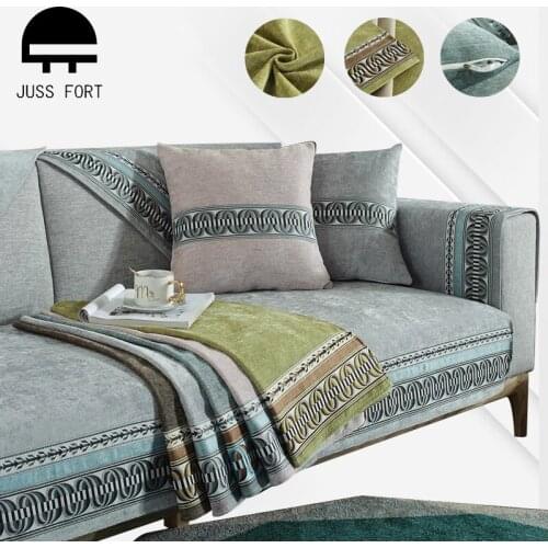 Nordic Chenille Sofa Towel Four Seasons Universal Non-slip Couch Cover Slipcovers for Living Room Corner Sofa Protector Covers