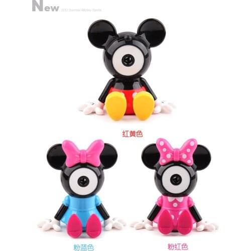 Disney Mickey Minnie hand-cranked pencil sharpener student cartoon pencil sharpener boys and girls school supplies gift prizes