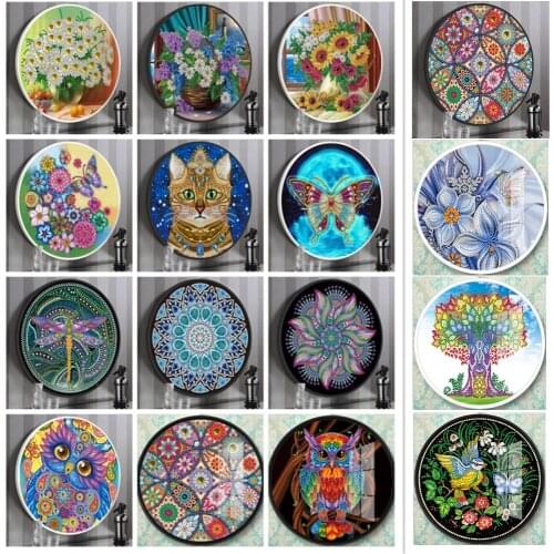DIY Diamond Painting Special Shape Animal Flower Pendant With Tassels Mural Diamond Embroidery Home Decor Handmade Craft Gifts