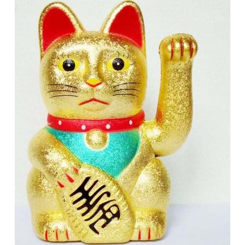 [ Fly Eagle ] 432Pcs Cutie Mini Waving Hand Matte gold Color Maneki Neko Lucky Cat 5"