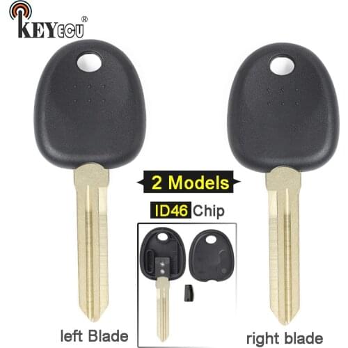 KEYECU ID46 Chip Transponder Key Blank Fob for Hyundai anta Fe Elantra Tucson Genesis Coupe With Left/ Right Blade
