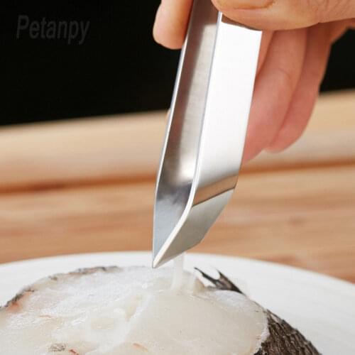 Cheap Stainless Steel Fish Bone Tweezers Remover Pincer Puller Tongs Pick-Up Seafood Tool Crafts High Quality