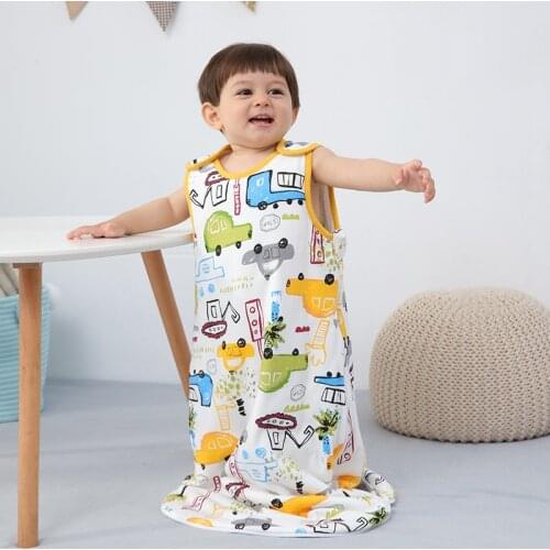 2021 New Newborn Short Sleeve Cotton Sleeping Bag Zipper Sleepsack Wrap Blanket Bedding