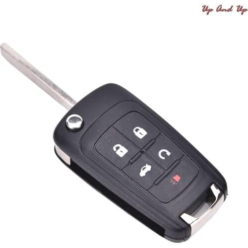 New 5 Button Flip Folding Key Shell Remote Case Fob For CHEVROLET Camaro Volt