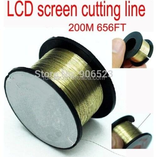 New 200M Golden Molybdenum Wire Cutting lines/line refurbish LCD separator for iphone 4 4S 5 for samsung glass repair fix