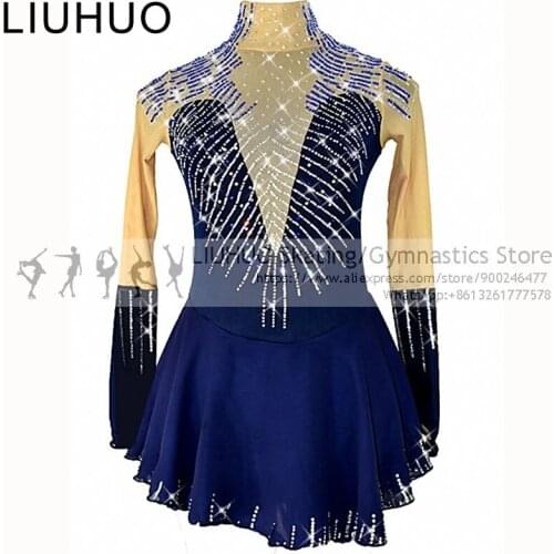 Ice Skating Dress Women ballroom girls ballet tutu dress latin pole wear Leotards Teens Skating dress feminine Exotic dancewear