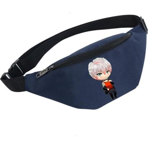 Unisex Fanny Pack women Belt Waterproof Chest Handbag Waist Bag Ladies Waist Pack Belly Bags For anime Mystic Messenger