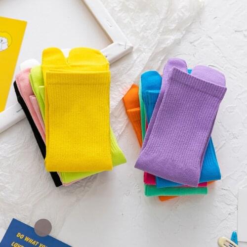 Multicolor Toe Socks Cotton Men Women Japanese Style Bamboo Fiber Deodorant Breathable Separate Kimono Flip FlopTwo Fingers