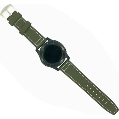 22MM Nylon+Leather Watch Band Strap For Samsung Gear S3 Classic / Frontier / Gear 2 R380 Leather Watchband For Huawei Watch GT 2